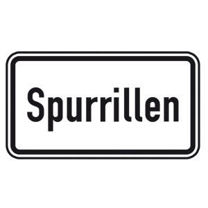 Verkehrszeichen (2007) - Zusatzszeichen nach StVO Spurrillen